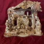 Olivewood Nativity set w/ Music Box